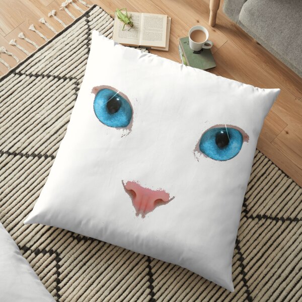 muzzle, eyes, cat, nose Floor Pillow