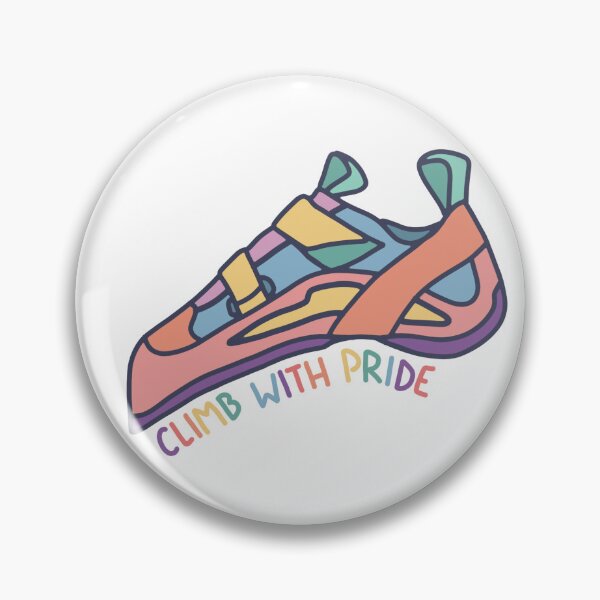 Item preview, Climb with Pride muted rainbow climbing shoe designed and sold by mpmountainworks.