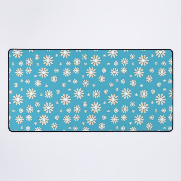 Item preview, Retro Daisy cute trendy floral mod pattern white yellow blue designed and sold by ZoesAttic.