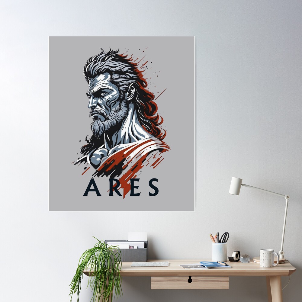  Vinyl Wall Decal Ares God of War Ancient Greece Greek Mythology  Stickers Mural Large Decor (g2191) Black : Tools & Home Improvement