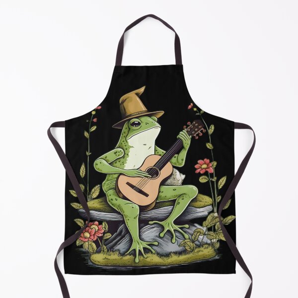 Item preview, Cottagcore Aesthetic Frog Playing Guitar Banjo Graphic designed and sold by sanadkarmakar.