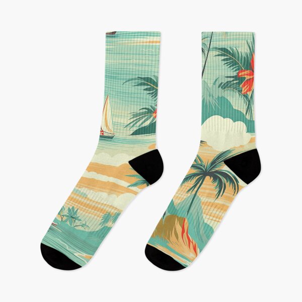 Item preview, Vintage Pacific Island Travel Poster Pattern designed and sold by EverettAtlas.