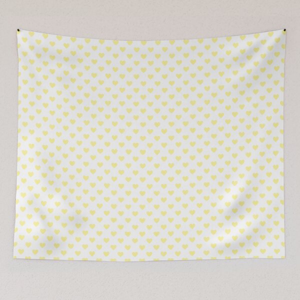 Item preview, Yellow heart print on white 2 - small designed and sold by LittleBettyMakes.