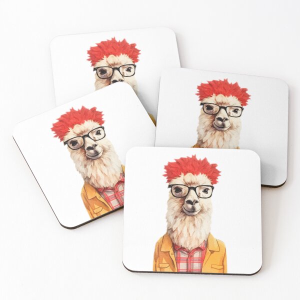 Artikelvorschau, Hipster Lama #lama entworfen und verkauft von JBJart.
