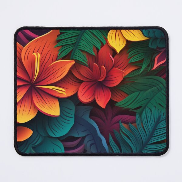 Item preview, Colorful Tropical Flowers Pattern Art designed and sold by GiveMeMood.