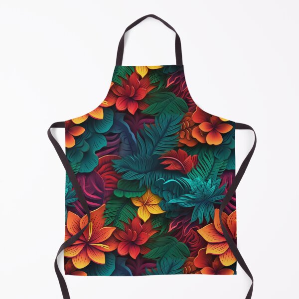 Item preview, Colorful Tropical Flowers Pattern Art designed and sold by GiveMeMood.