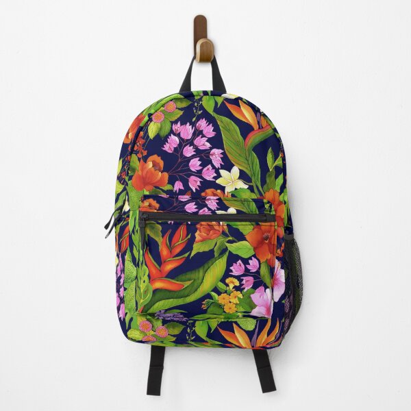 Item preview, Navy Blue Tropical Flora designed and sold by Carolina Diaz.
