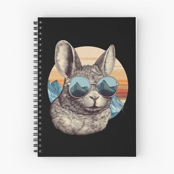Aperçu de l'œuvre Ambiance Chinchilla : Montagnes au coucher du soleil créée et vendue par Nibble & Doodle.