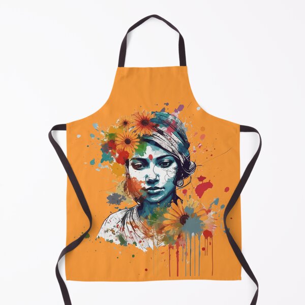 Item preview, Floral Illustration - Trash Polka Inspired - Indian woman designed and sold by brindled.