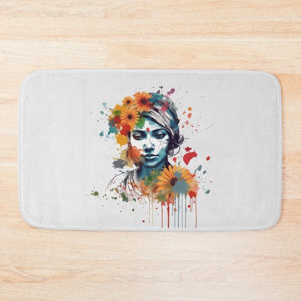 Item preview, Floral Illustration - Trash Polka Inspired - Indian woman designed and sold by brindled.