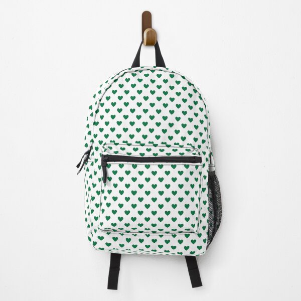 Item preview, Deep green heart print on white - small designed and sold by LittleBettyMakes.