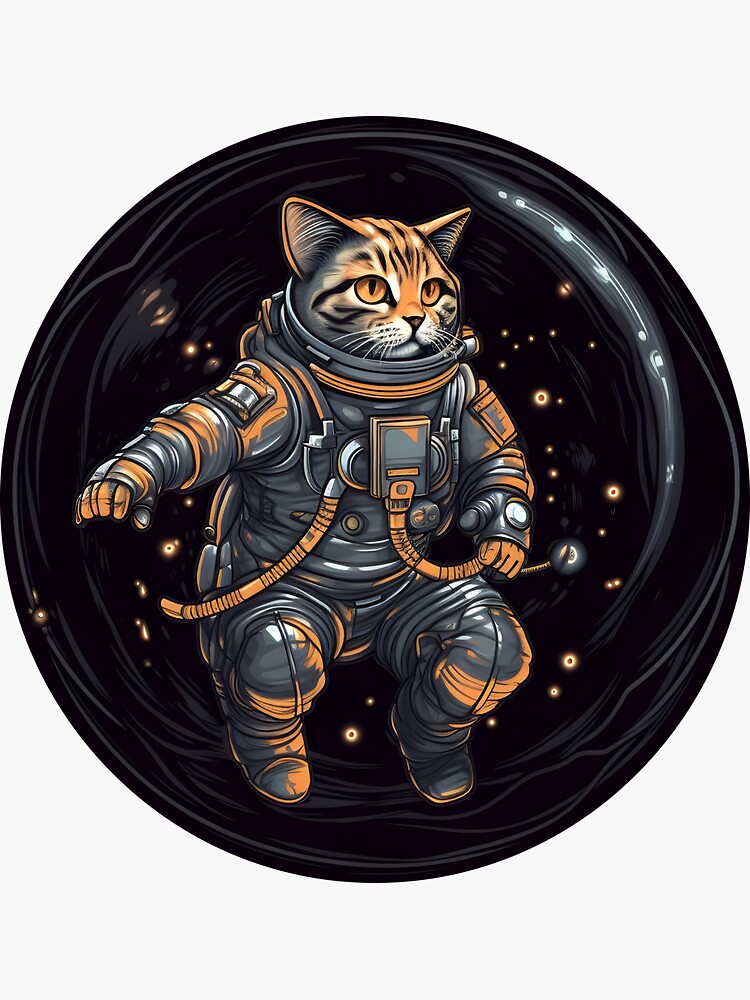 Pegatinas «Gatos espaciales» de theoceanowl, Redbubble