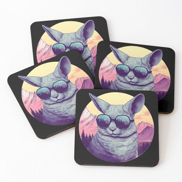 Item preview, Chinchilla Vibes: Sunset Mountains designed and sold by Nibble & Doodle.