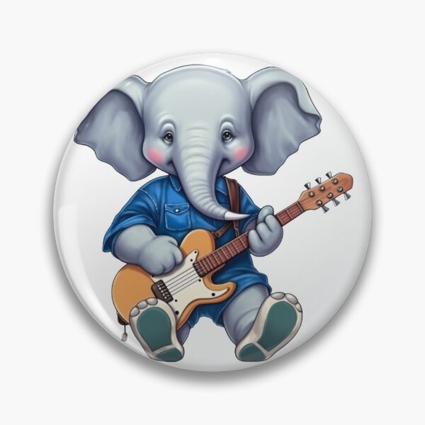 Artikelvorschau, cute elephant playing guitar - Different logo size, position? Email me - entworfen und verkauft von Picture-Art.
