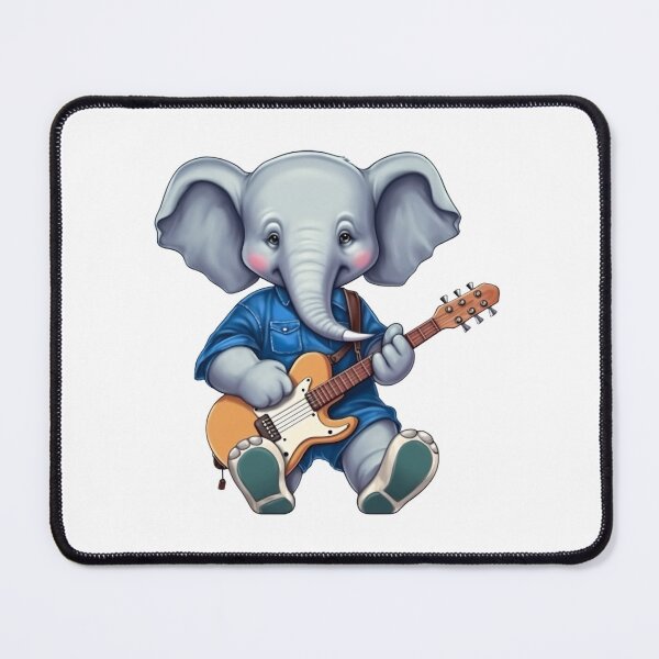 Artikelvorschau, cute elephant playing guitar - Different logo size, position? Email me - entworfen und verkauft von Picture-Art.