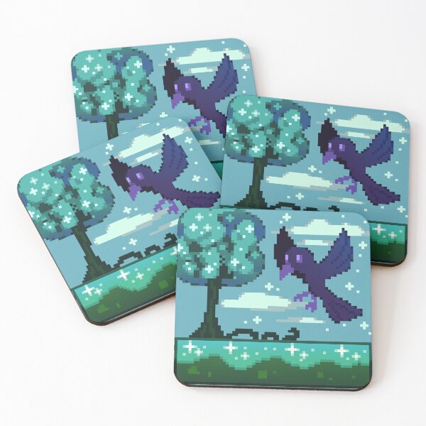 Item preview, Pixel Art - Crow and Tree designed and sold by Kaiko-Roku.