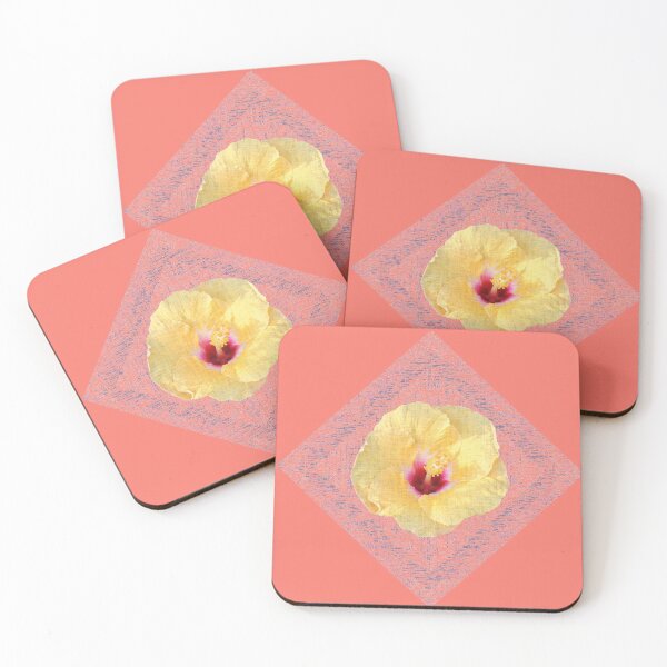 Item preview, Yellow Single Hibiscus with Red Center on Orange designed and sold by STHogan.