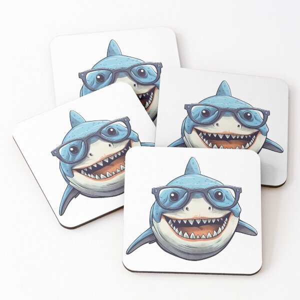 Item preview, Cute Smart Shark With Glasses - Can't Sea designed and sold by BaysparksMedia.