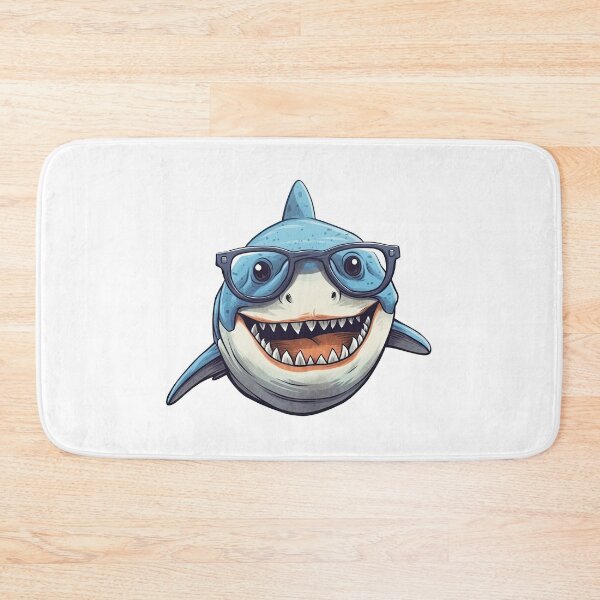 Item preview, Cute Smart Shark With Glasses - Can't Sea designed and sold by BaysparksMedia.