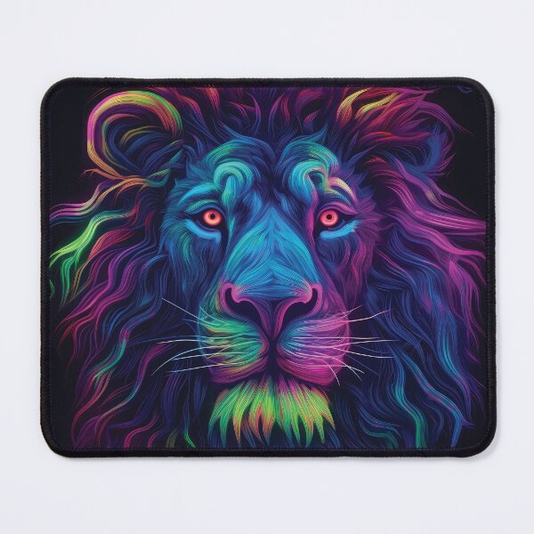 Item preview, Neon Lion | Stunning Wildlife Art Print | Vibrant Neon Colors designed and sold by PopPopGfx.