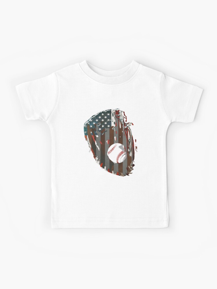 Patriotic Baseball 4th Of July Usa American Flag Boys Shirt