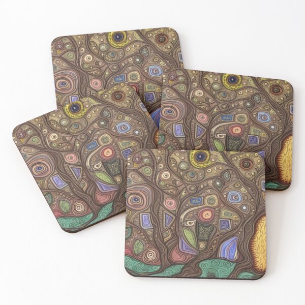 Item preview, Abstract Fairytale Folk Art Woodland designed and sold by EpicFoxArt.