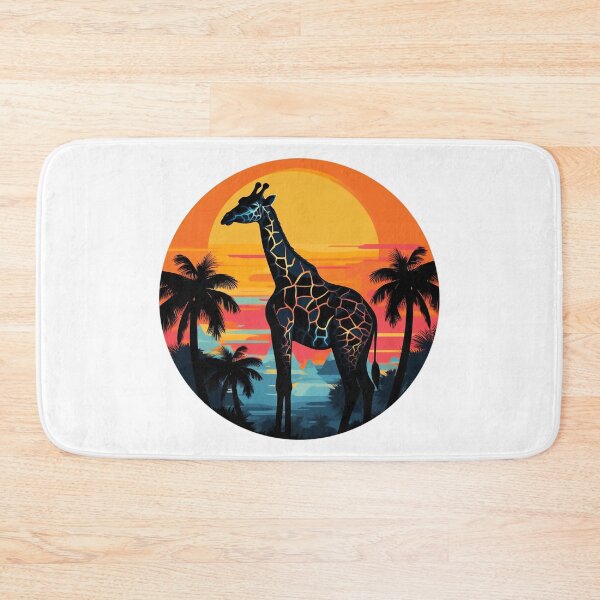 Item preview, colorful giraffe with sun - Different logo size, position? Email me - designed and sold by Picture-Art.