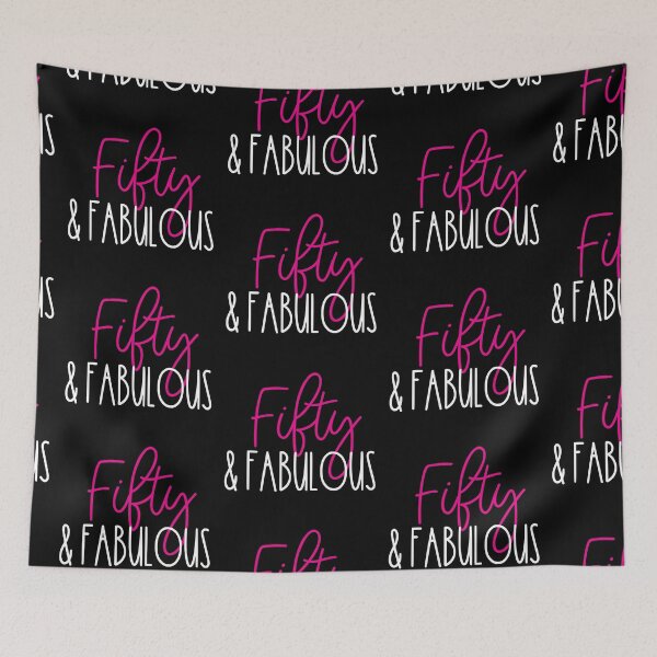 Item preview, Fifty and Fabulous 50th Birthday Text on Black designed and sold by sweetbelle.