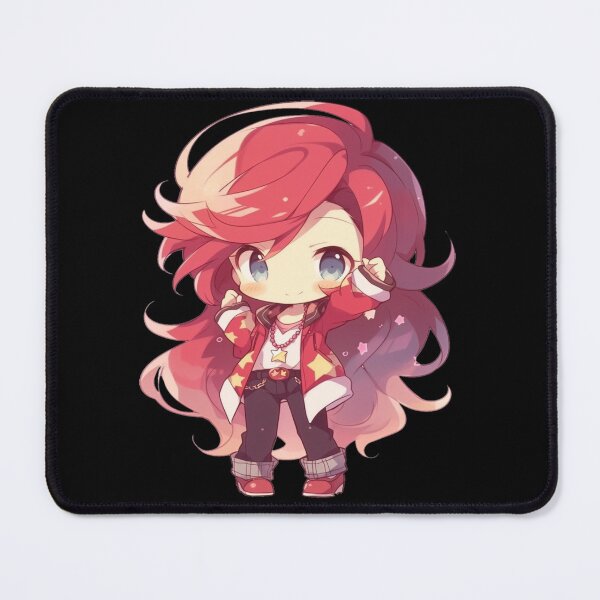Item preview, Red Haired Anime Chibi Ganbatte designed and sold by ScarletClover.