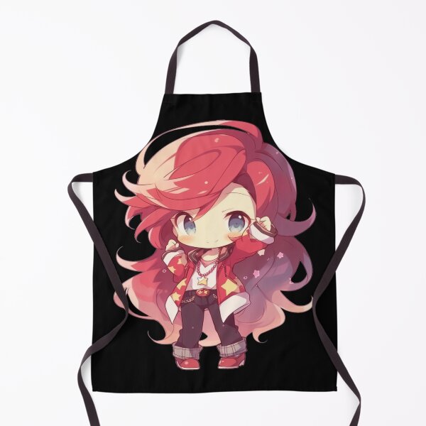 Item preview, Red Haired Anime Chibi Ganbatte designed and sold by ScarletClover.