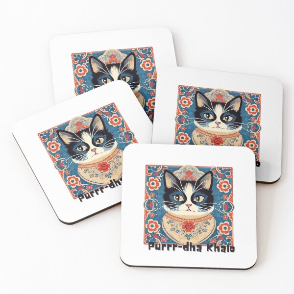 Item preview, Frida Kahlo cat designed and sold by Nowshin Tasnim.