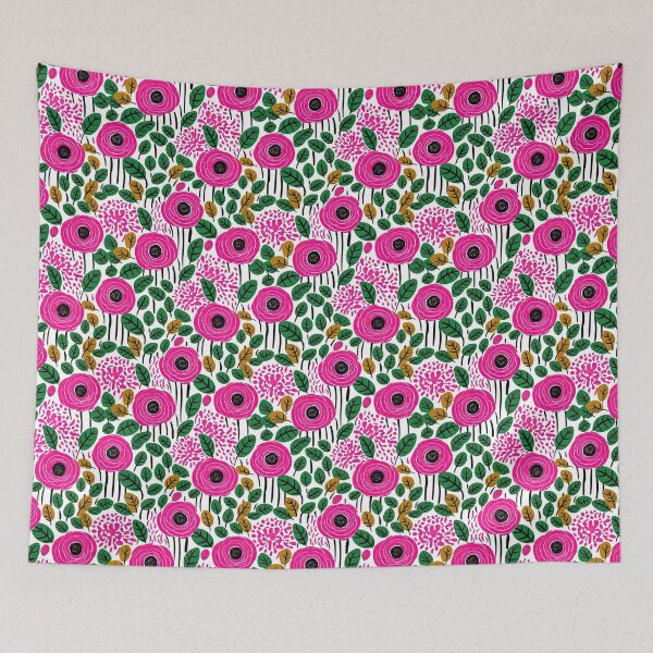 Item preview, Colorful Field Of Pink Roses Floral Pattern designed and sold by Wonder Of Light.