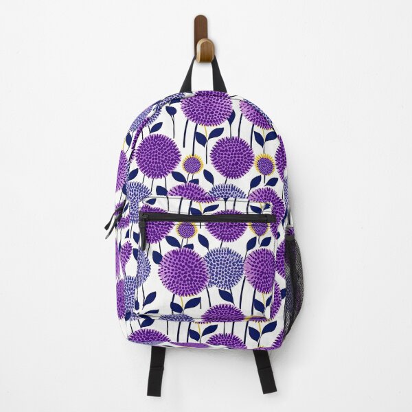 Item preview, Colorful Field Of Purple Dahlias Floral Pattern designed and sold by Wonder Of Light.