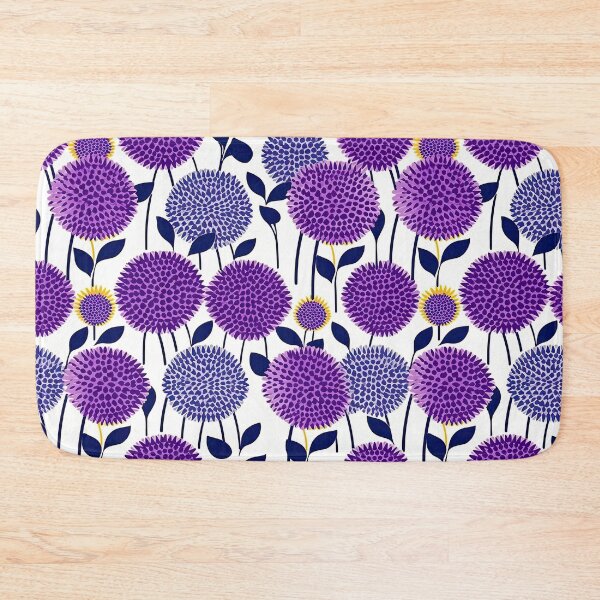 Item preview, Colorful Field Of Purple Dahlias Floral Pattern designed and sold by Wonder Of Light.