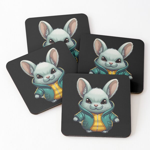 Item preview, Edgy Glasgow Chinchilla: Hoodie Sticker designed and sold by Nibble & Doodle.