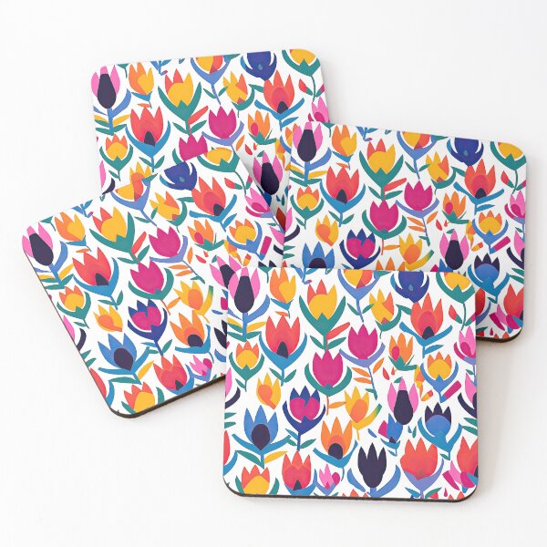 Item preview, Colorful Field Of Vibrant Tulips Floral Pattern designed and sold by Wonder Of Light.