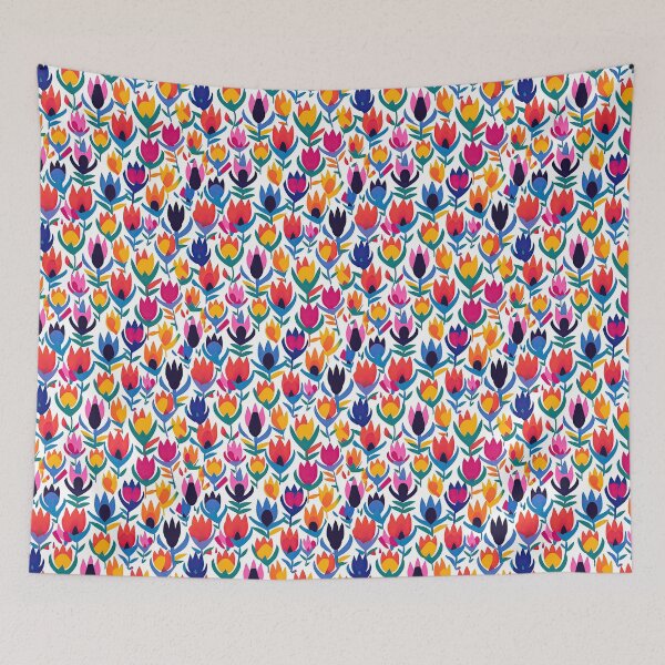 Item preview, Colorful Field Of Vibrant Tulips Floral Pattern designed and sold by Wonder Of Light.