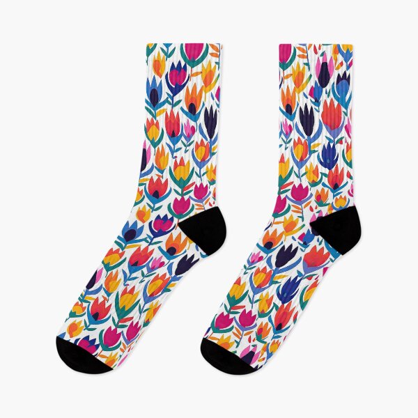 Item preview, Colorful Field Of Vibrant Tulips Floral Pattern designed and sold by Wonder Of Light.