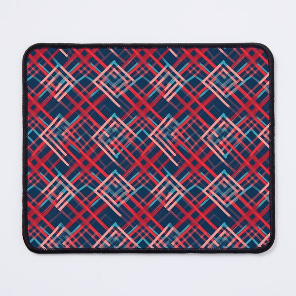 Item preview, Pink Red Black & Blue Abstract Plaid Style Painted Seamless Pattern designed and sold by PatternsFTW.