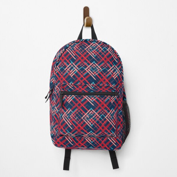 Item preview, Pink Red Black & Blue Abstract Plaid Style Painted Seamless Pattern designed and sold by PatternsFTW.
