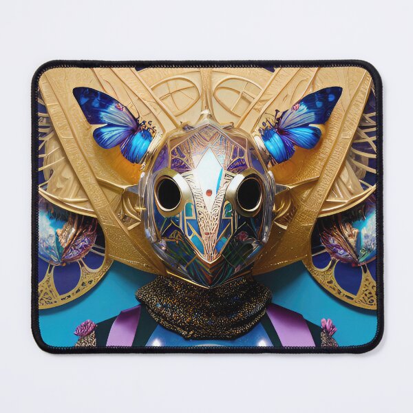 Item preview, Robot portrait with butterflies. designed and sold by HAKKI ARSLAN.