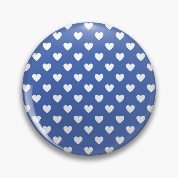 Artikelvorschau, White heart print on royal blue - small entworfen und verkauft von LittleBettyMakes.