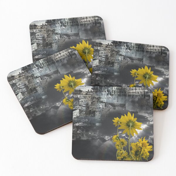 Item preview, Abstract symbols and yellow flowers designed and sold by rolffimages.