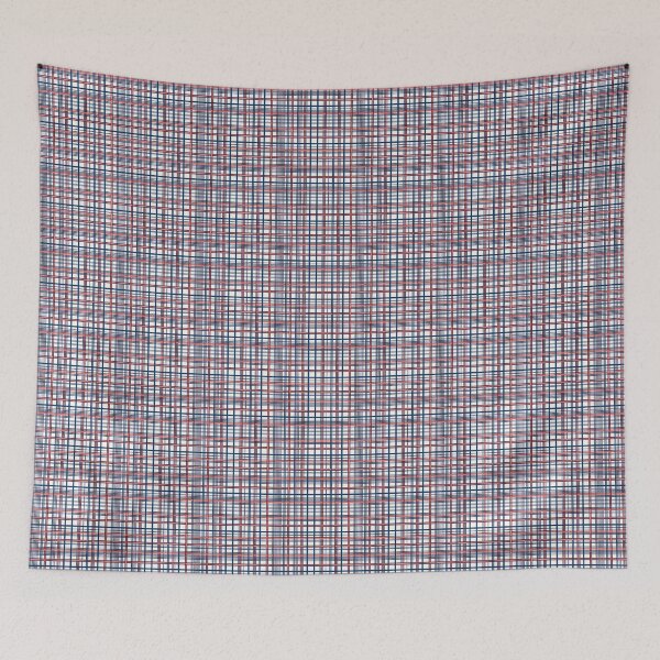 Artikelvorschau, Rot und Blau, dünne Linie, klassischer Karo-Stil, bemaltes nahtloses Muster entworfen und verkauft von PatternsFTW.