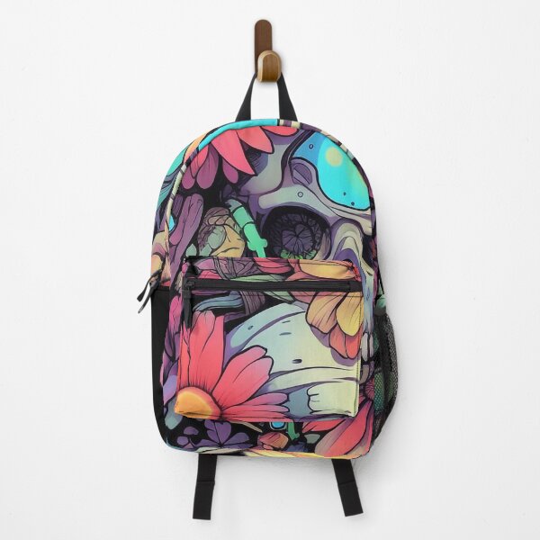 Item preview, Legendary Post-Apocalyptic Colorful Skull Flowers designed and sold by NapNapSleeper.