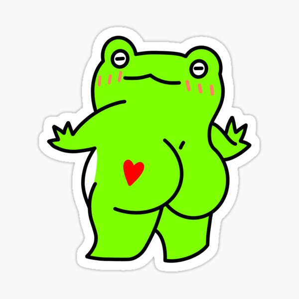 Cheeky Frog Sticker, Booty Sticker, Booty Frog, Frog Sticker, Cute Frog, 