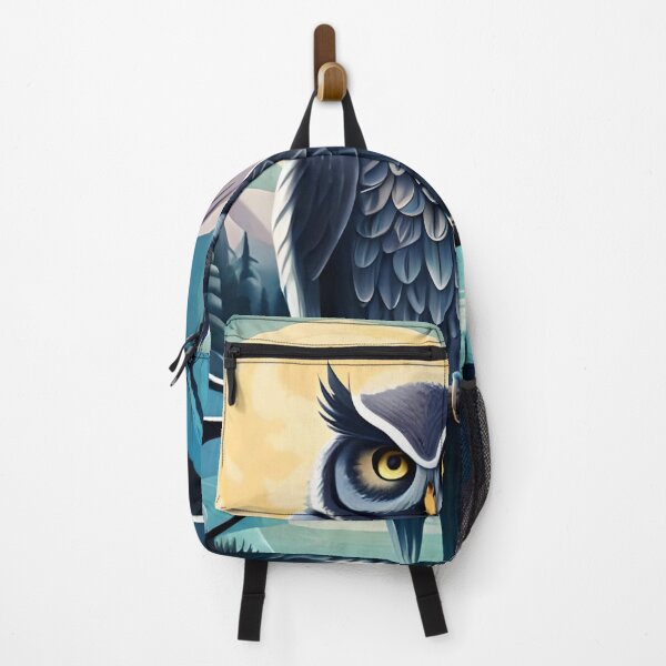 Item preview, Owl Bird Night Moon Water Color Nature Wildlife Art designed and sold by PixelCraving.