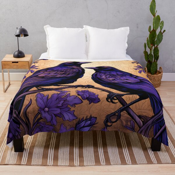 Item preview, Golden Crows: A Captivating Avian Symphony designed and sold by SweetRepeat.
