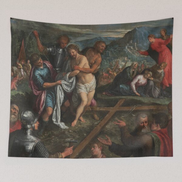 Item preview, Preparation for the Crucifixion | Italian Art | 1625 Baroque Biblical Art designed and sold by CJET.