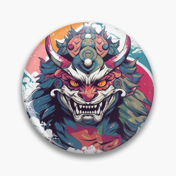 Item preview, Japanese Samurai Oni Mask designed and sold by cetakulang.